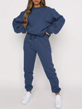 Women's Jogging Set - Oversized Sweatshirt & High-Waisted Joggers - Soft & Comfortable