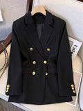 Women's Blazer - Double-Breasted - Sculpted Fit - Notch Lapels - Formal Look