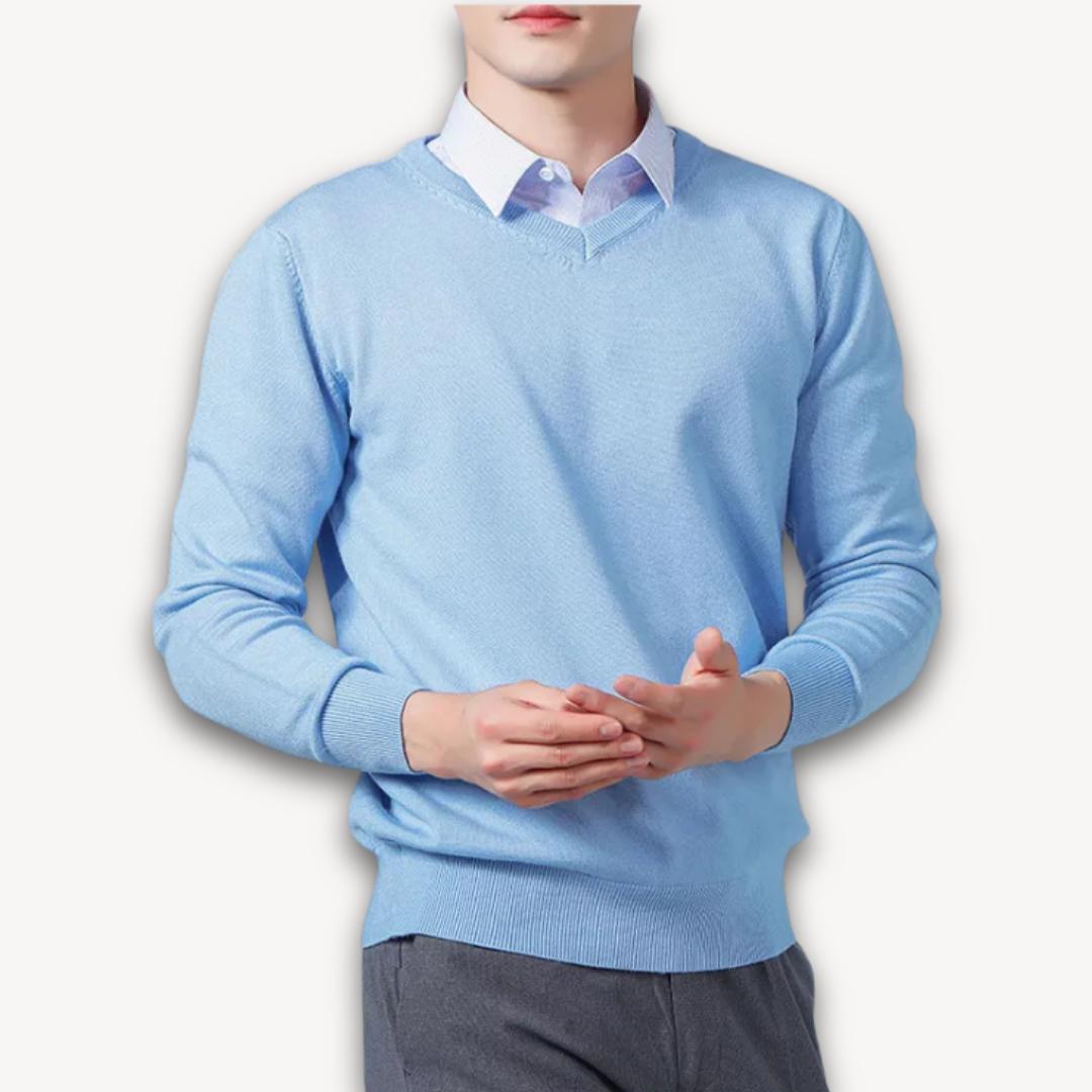 Soft Knit Slim Fit V-Neck Sweater
