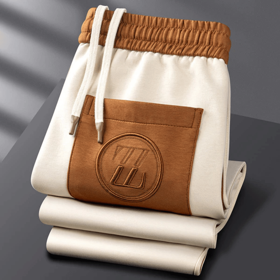 Men's Tracksuit - Zip-up Jacket & Tapered Pants - High Collar & Side Pockets