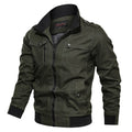 Men's Jacket – Slim Fit – Cotton Blend – Stand Collar – Zipper – Ribbed Hem – Epaulettes