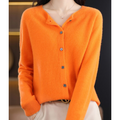 Women's Cardigan - Soft Knit - Button Closure - Relaxed Fit - Long Sleeved
