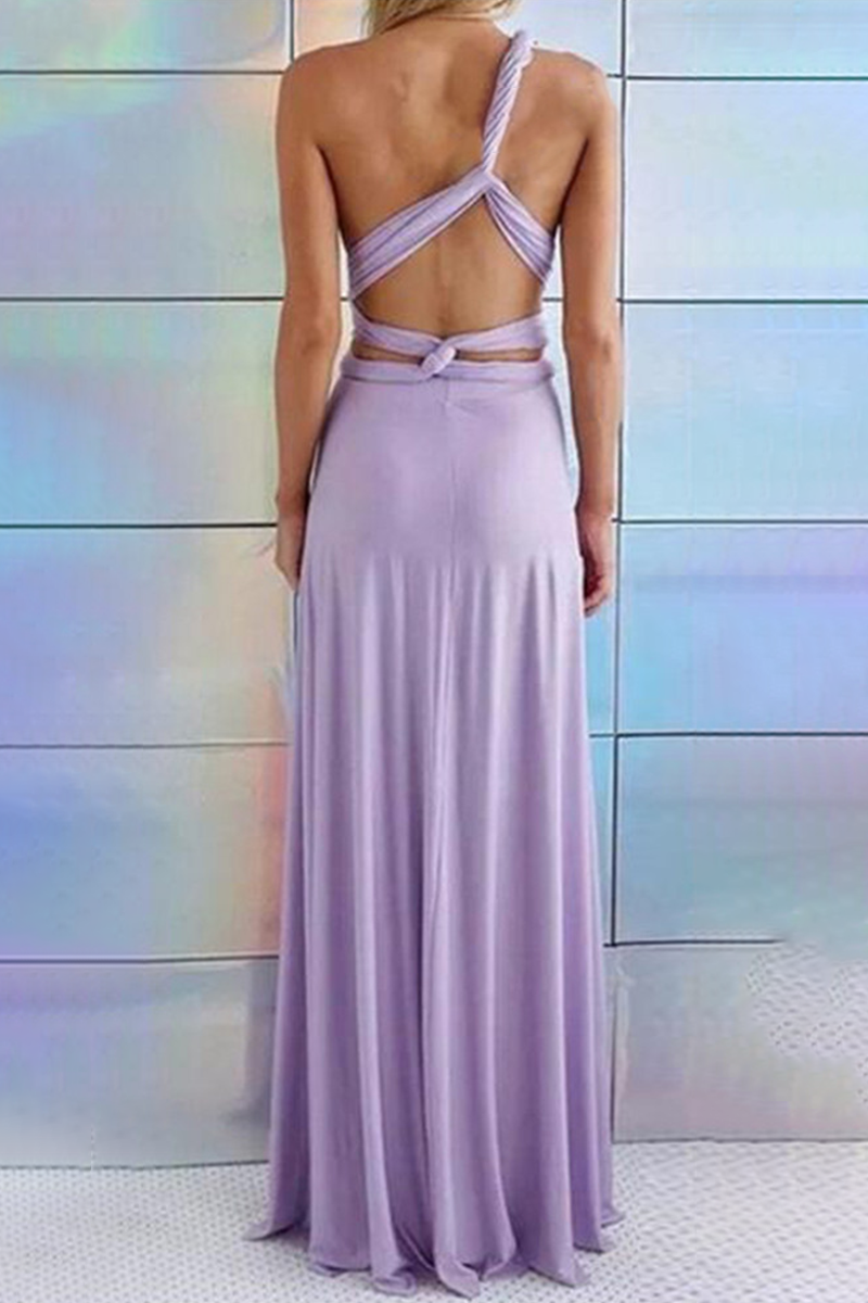 Women's Maxi Dress - Halterneck - High Slit - Flowy Elegant Fit