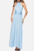 Women's Maxi Dress - Halterneck - High Slit - Flowy Elegant Fit