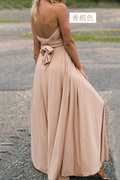 Women's Maxi Dress - Halterneck - High Slit - Flowy Elegant Fit