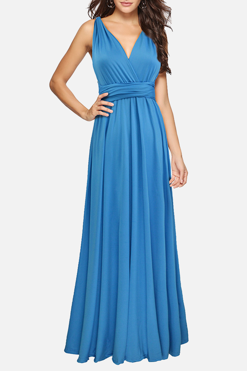 Women's Maxi Dress - Halterneck - High Slit - Flowy Elegant Fit