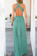 Women's Maxi Dress - Halterneck - High Slit - Flowy Elegant Fit