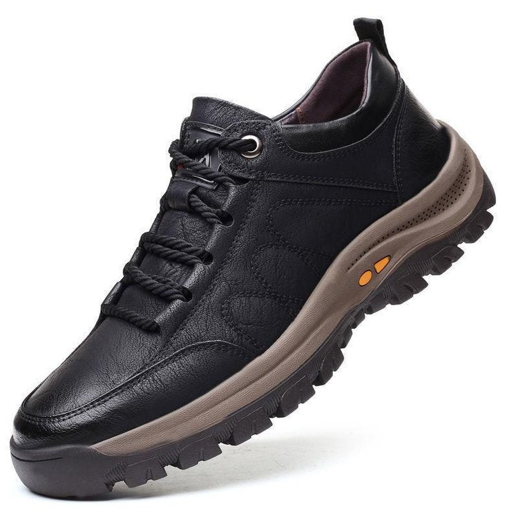 Non-Slip Rubber Sole Leather Shoes