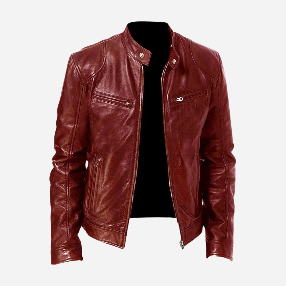Genuine Leather Slim Fit Biker Jacket