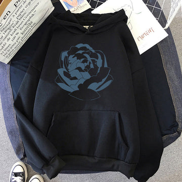 Oversized Graphic Cotton Blend Hoodie
