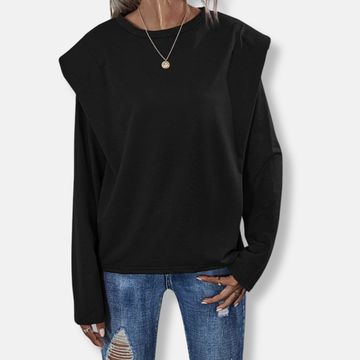 Padded Shoulder Relaxed Fit Sweatshirt