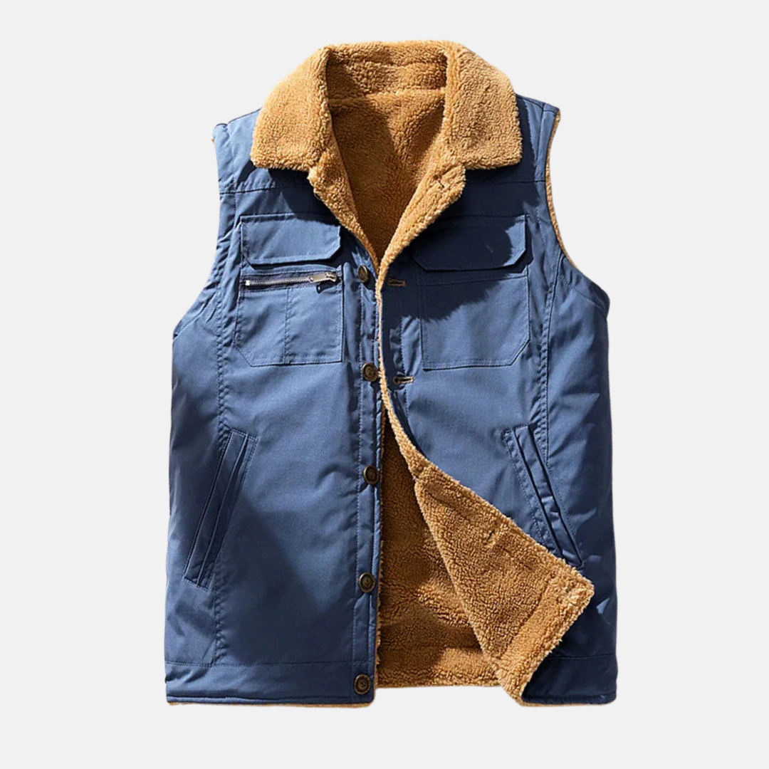 Weather Resistant Sherpa Lined Utility Vest