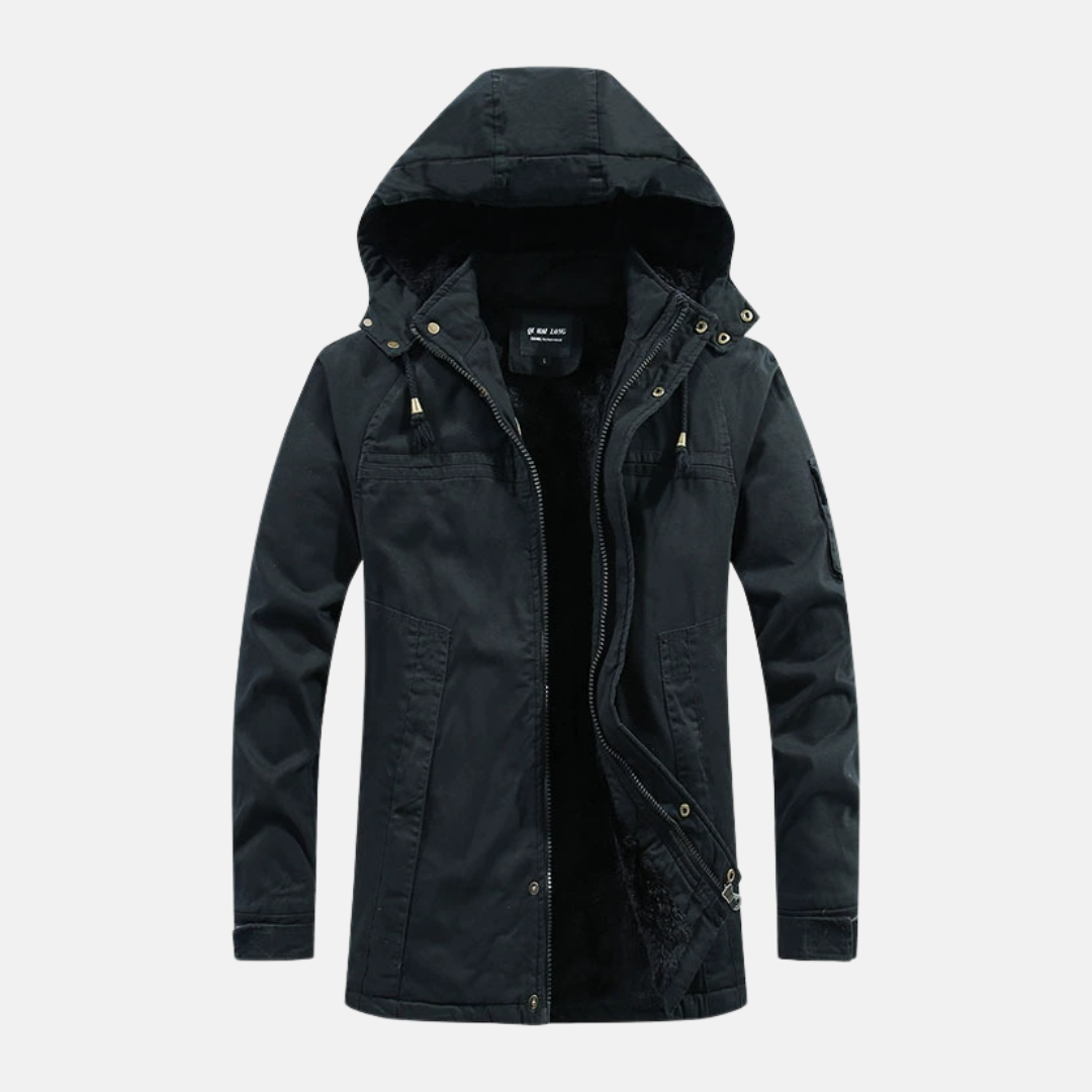 Heavy Lined Slim Fit Hooded Jacket