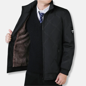 Insulated Quilted Stand Collar Jacket