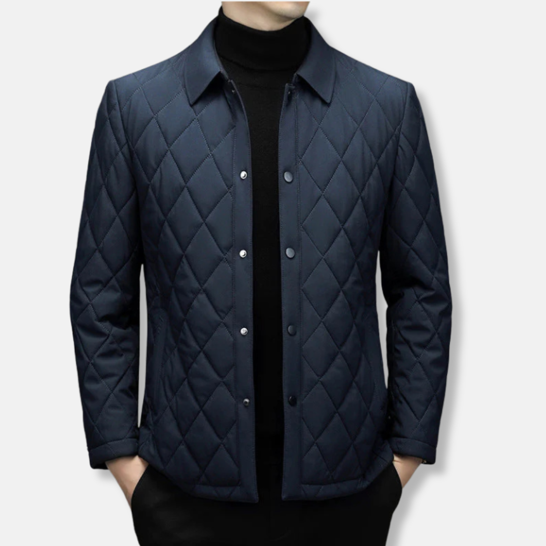 Diamond Quilted Snap Button Jacket