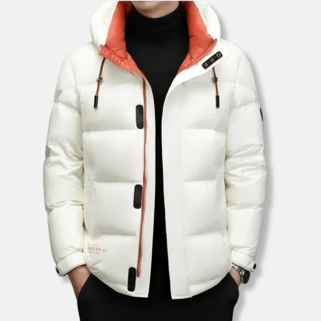 Water-Resistant Hooded Regular Fit Down Jacket