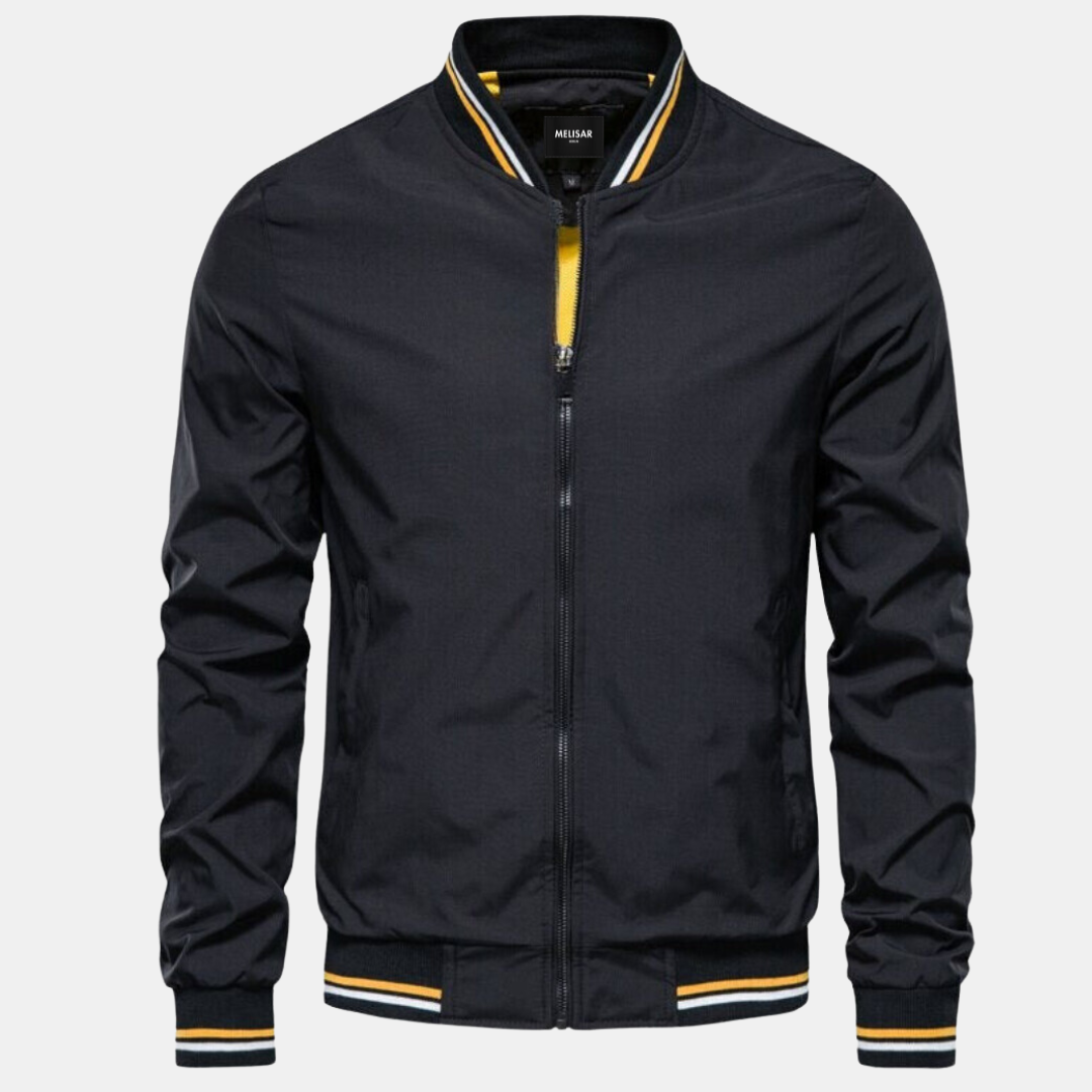 Classic Ribbed Cuffs Bomber Jacket