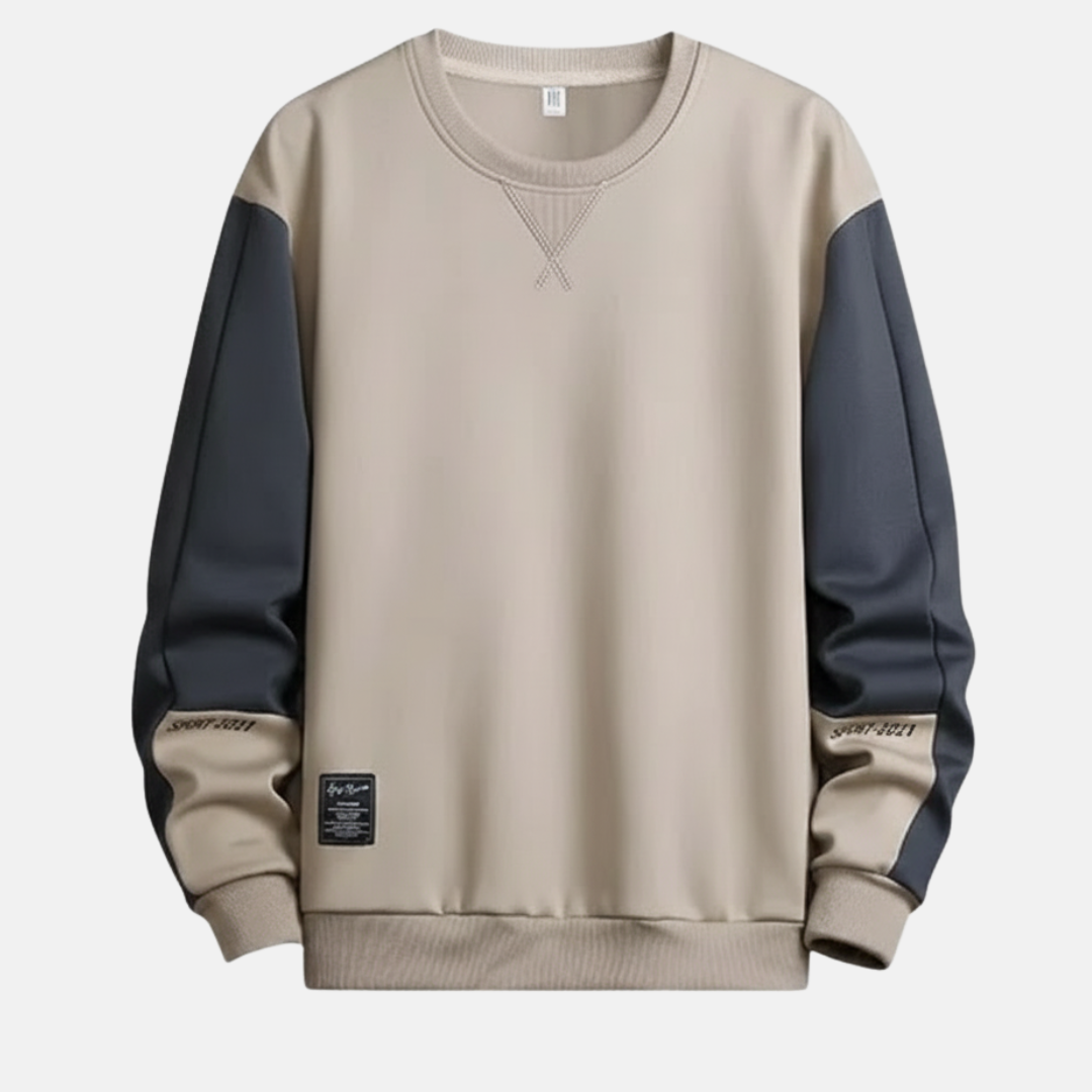 Two-Tone Raglan Sleeve Relaxed Sweatshirt