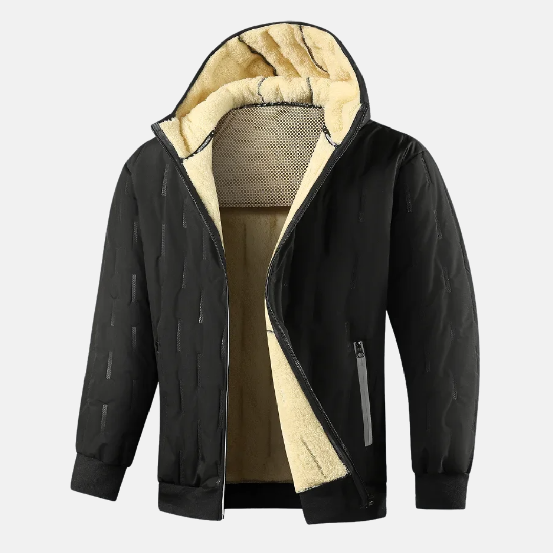 Plush Lining Relaxed Fit Hooded Coat