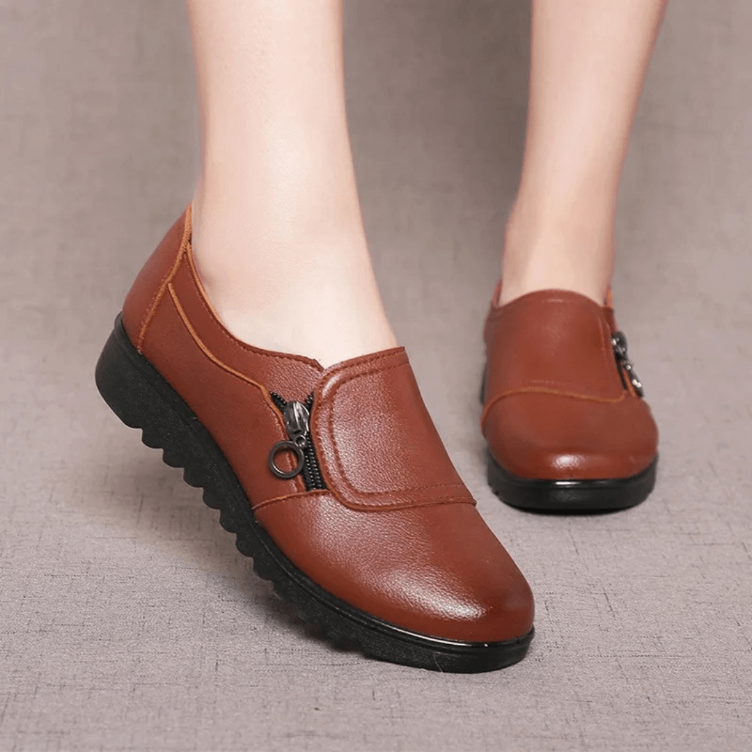 Genuine Leather Soft Sole Slip-on Loafers