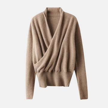 Soft Knit Relaxed Fit Wrap Sweater