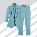 Blazer with one button and trouser set for women