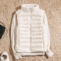 Women's Down Vest - Lightweight Insulated - High Collar - Quilted Design - Zipper Closure