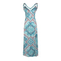 Women's Maxi Dress - V-Neck Sleeveless - A-Line Fit - Lightweight and Breathable with High Slit