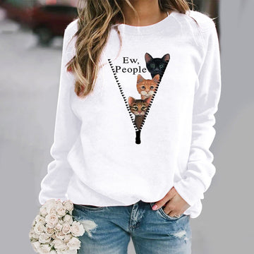 Soft Cat Graphic Relaxed Fit Sweatshirt