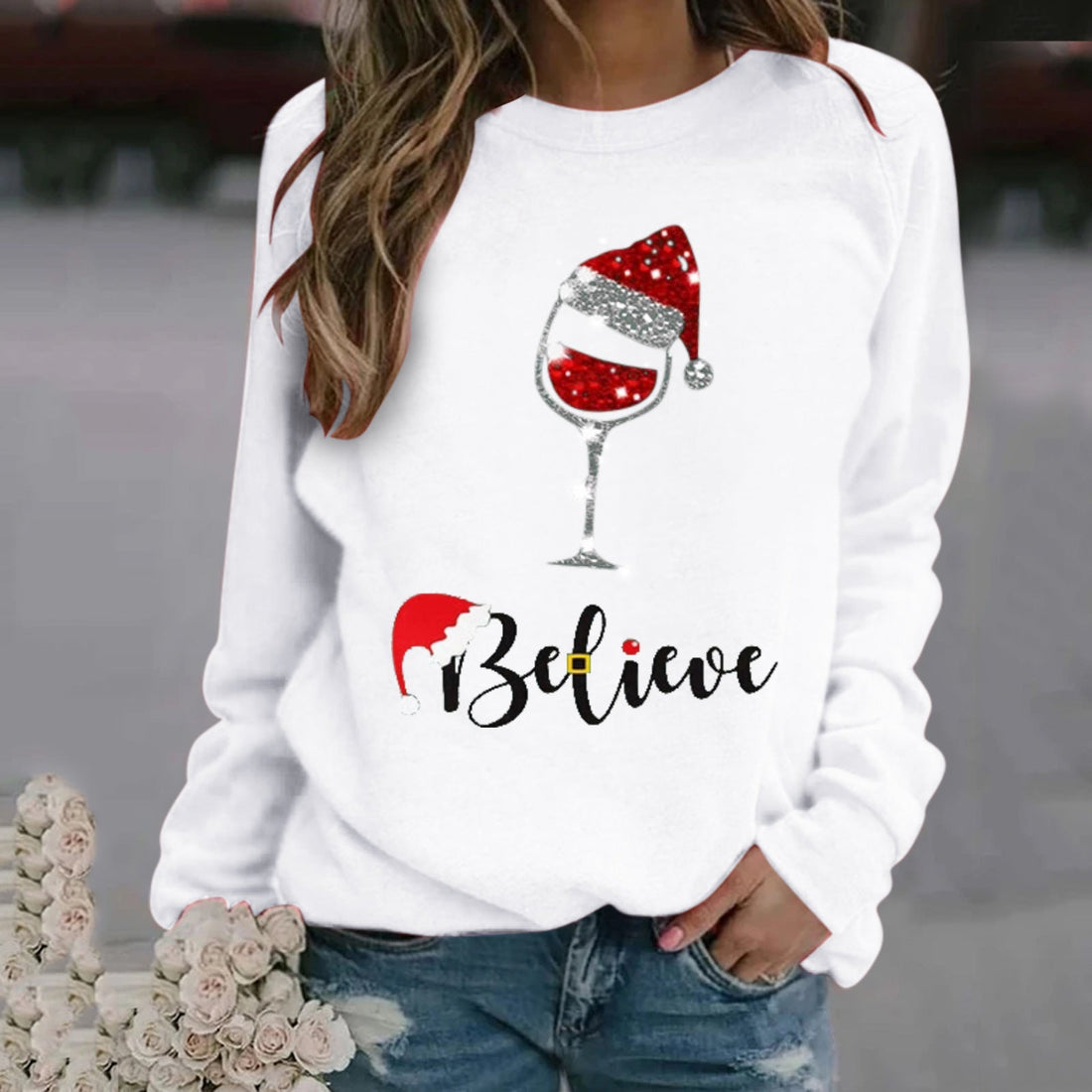 Festive Graphic Relaxed Fit Sweatshirt