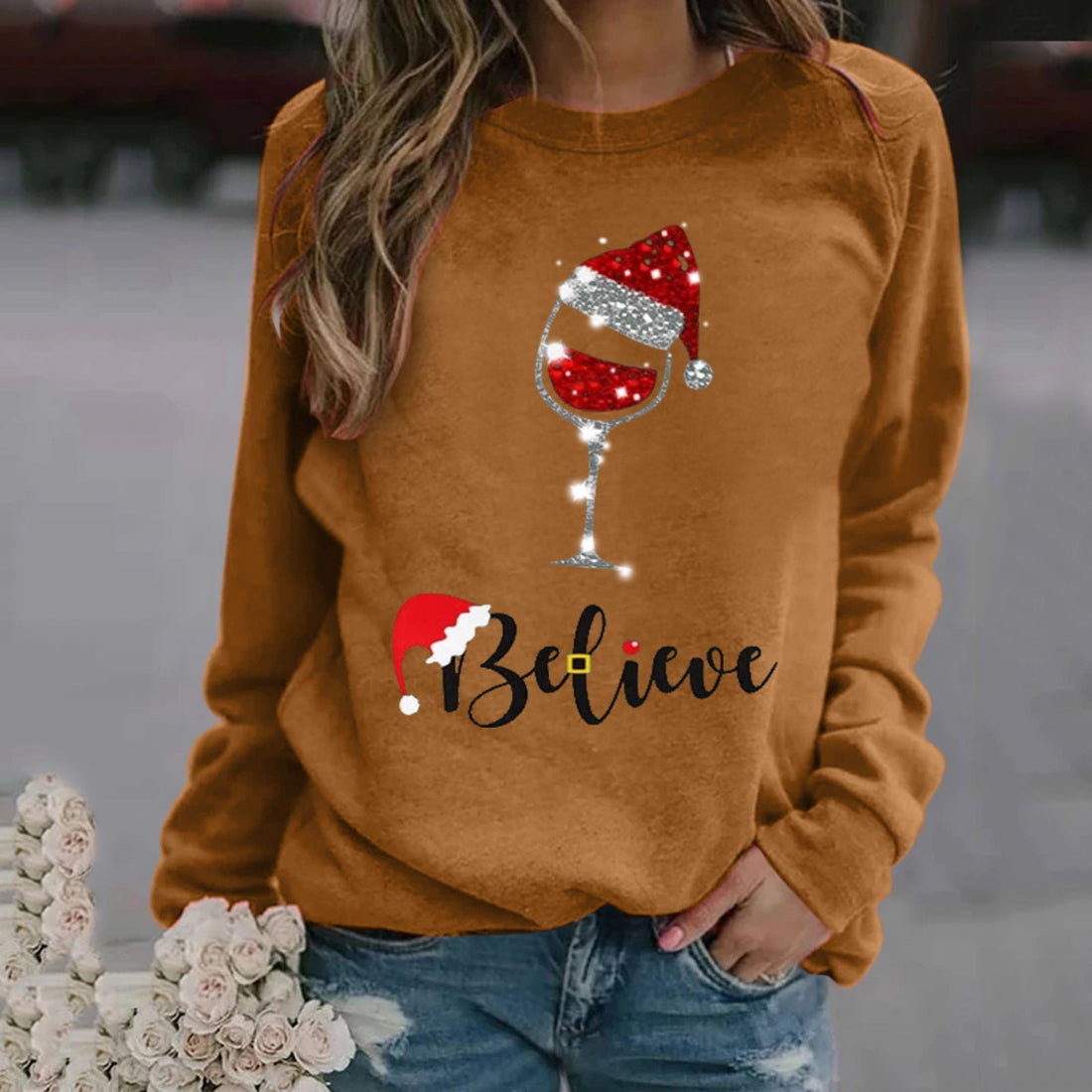 Festive Graphic Relaxed Fit Sweatshirt