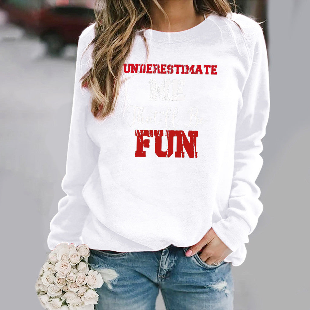 Letter Print Relaxed Fit Crewneck Sweatshirt