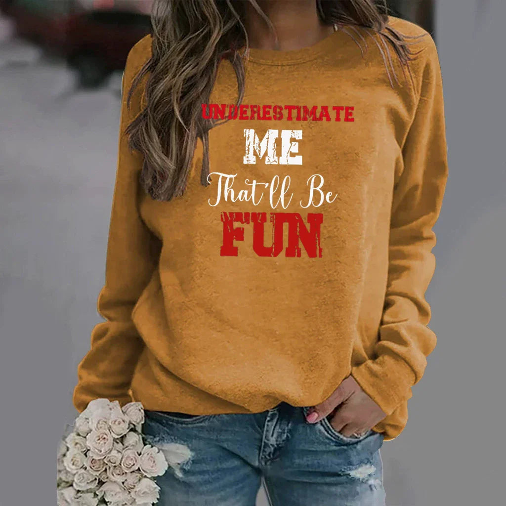 Letter Print Relaxed Fit Crewneck Sweatshirt