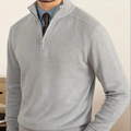 Men's Sweater with Half Zipper – 100% Cotton – Regular Fit – Ribbed Edge – Smart Casual