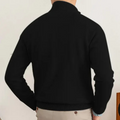 Men's Sweater with Half Zipper – 100% Cotton – Regular Fit – Ribbed Edge – Smart Casual