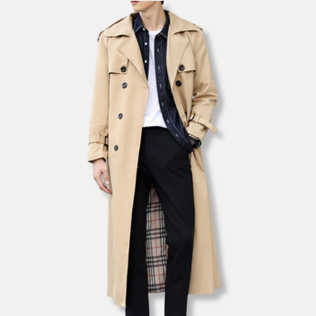Cotton Tailored Double Breasted Trench Coat