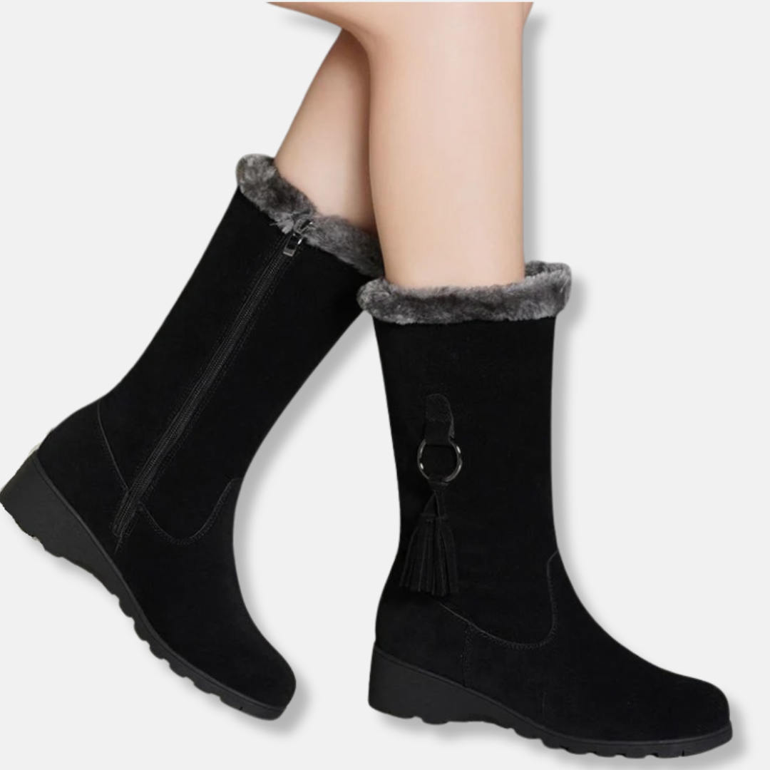 Mid-Calf Wedge Boots