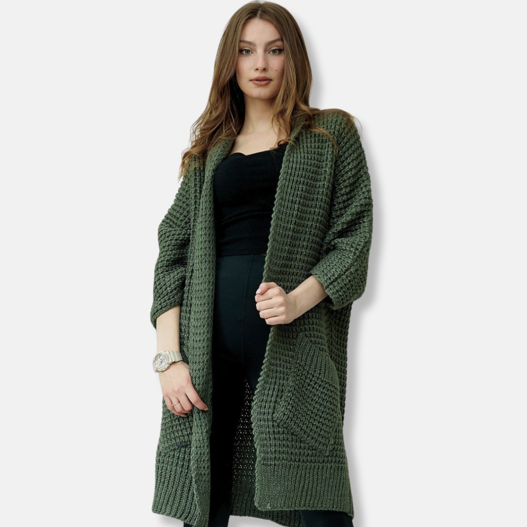 Chunky Wool Blend Oversized Coat