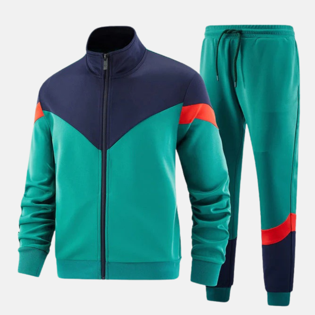 Full Zip Slim Fit Jogger Two-Piece Set