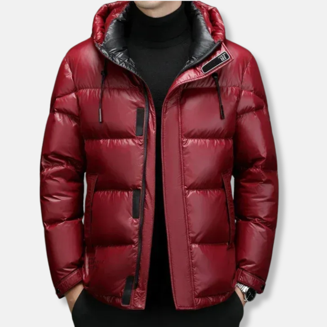 Water-Resistant Hooded Regular Fit Down Jacket