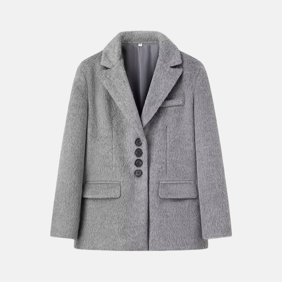 Oversized Relaxed Plush Texture Blazer