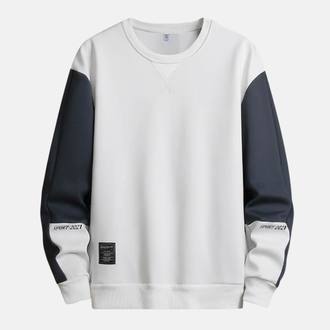 Two-Tone Raglan Sleeve Relaxed Sweatshirt