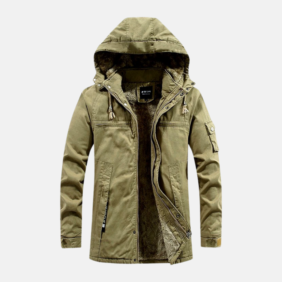 Heavy Lined Slim Fit Hooded Jacket