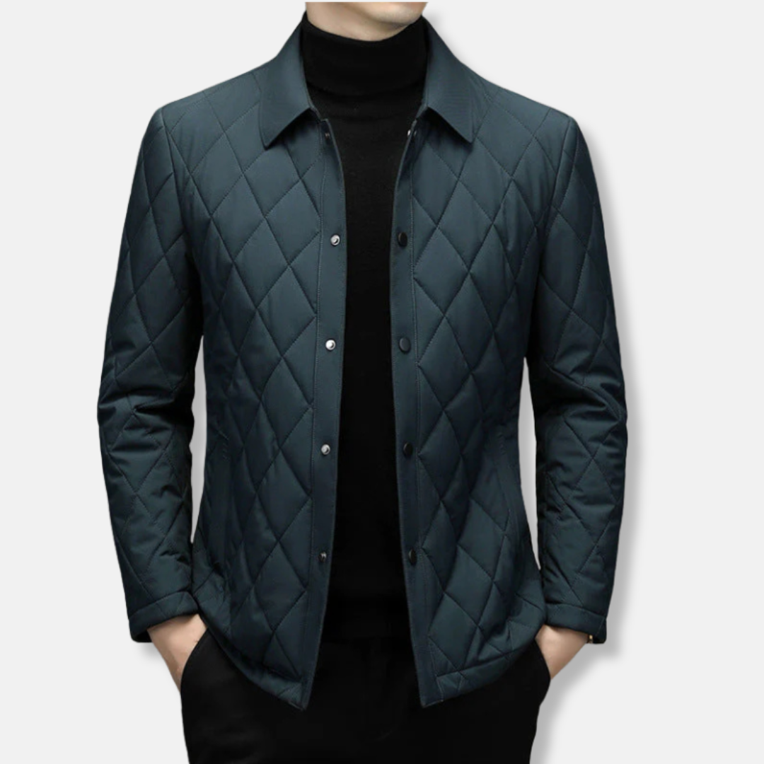 Diamond Quilted Snap Button Jacket