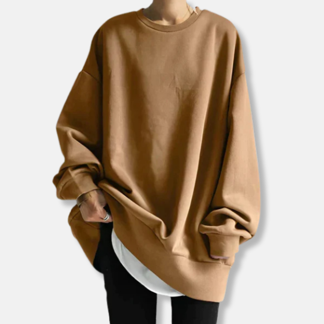 Soft Knit Oversized Tunic Sweatshirt