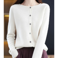 Women's Cardigan - Soft Knit - Button Closure - Relaxed Fit - Long Sleeved