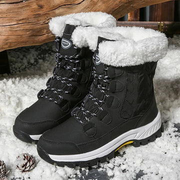 Water Resistant Quilted Faux Fur Snow Boots