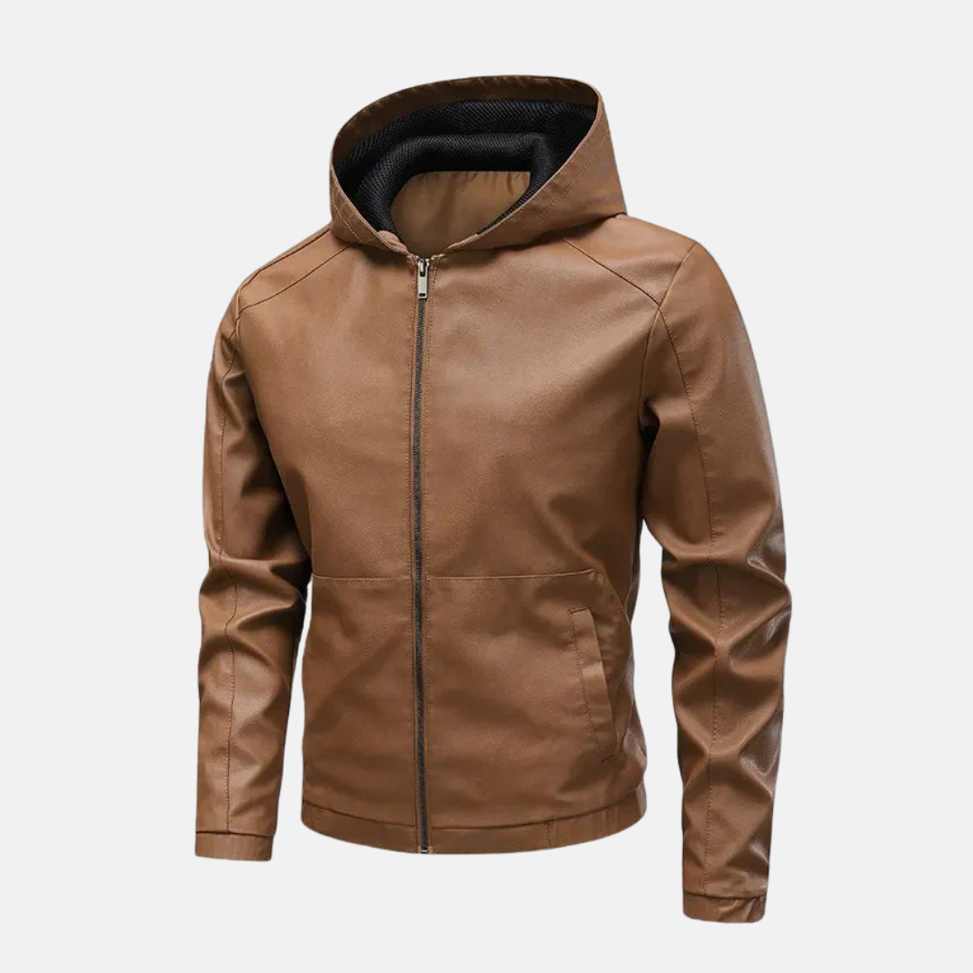 Wind-Blocking Slim Fit Panel Hooded Jacket