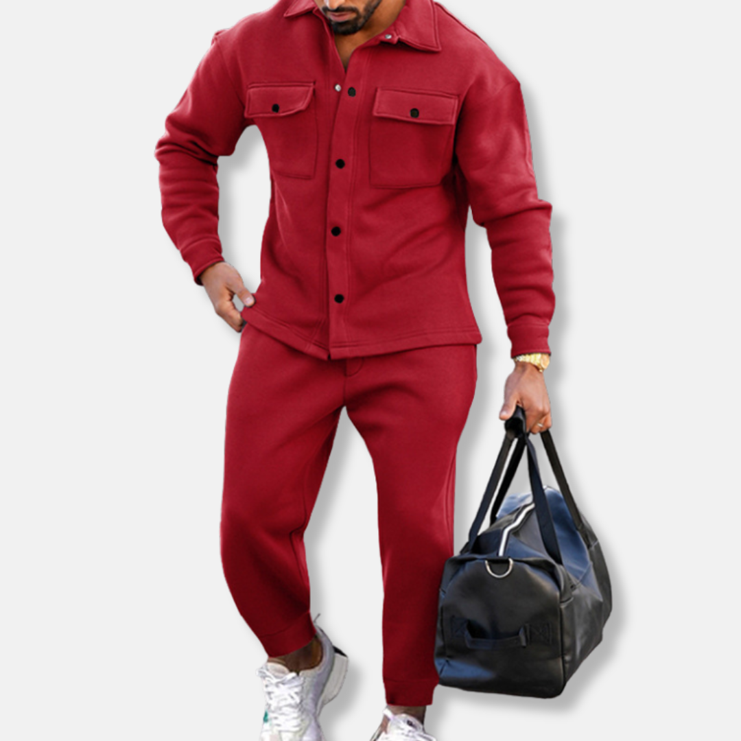 Structured Utility Pocket Two-Piece Suit