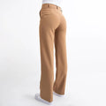 Women's Suit Pants - High-Waisted - Wide Legs - Elegant with Pockets